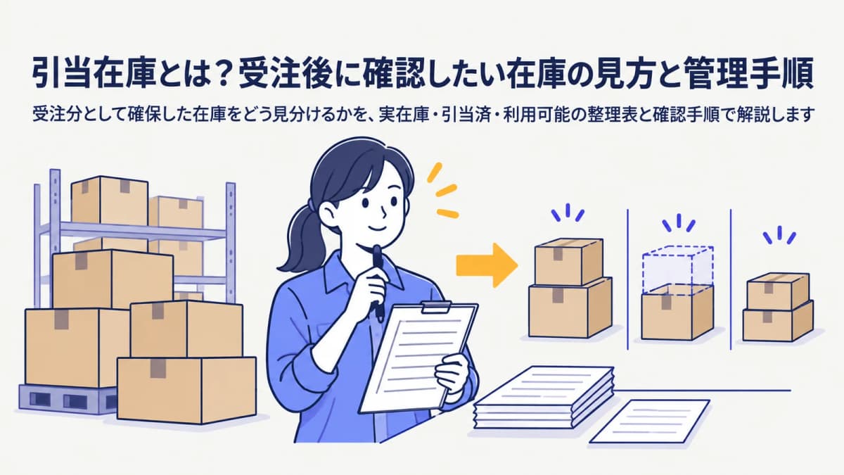 引当在庫とは?受注後に確認したい在庫の見方と管理手順