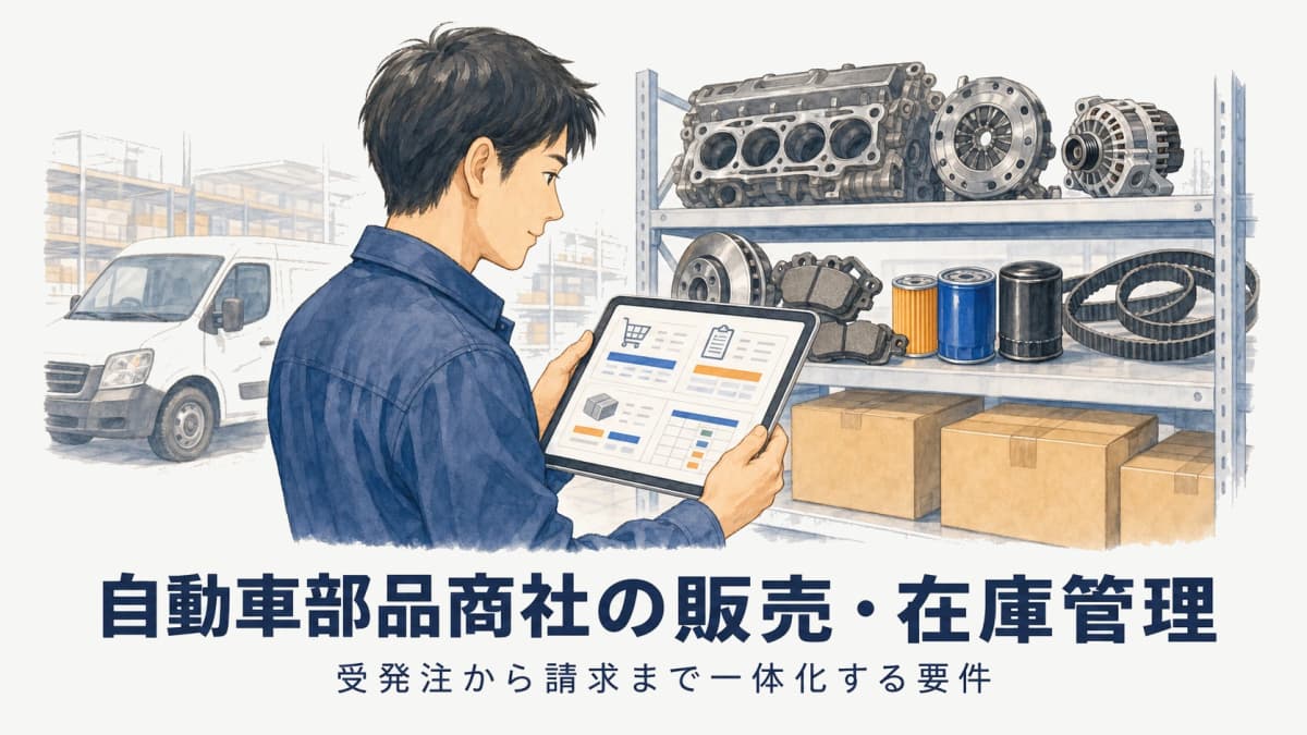 自動車部品商社の販売管理と在庫管理|受発注・請求まで一体化する要件