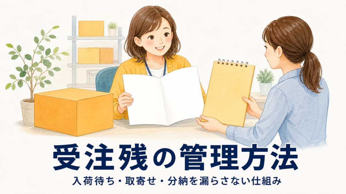 受注残の管理方法|入荷待ち・取寄せ・分納を漏らさない仕組み