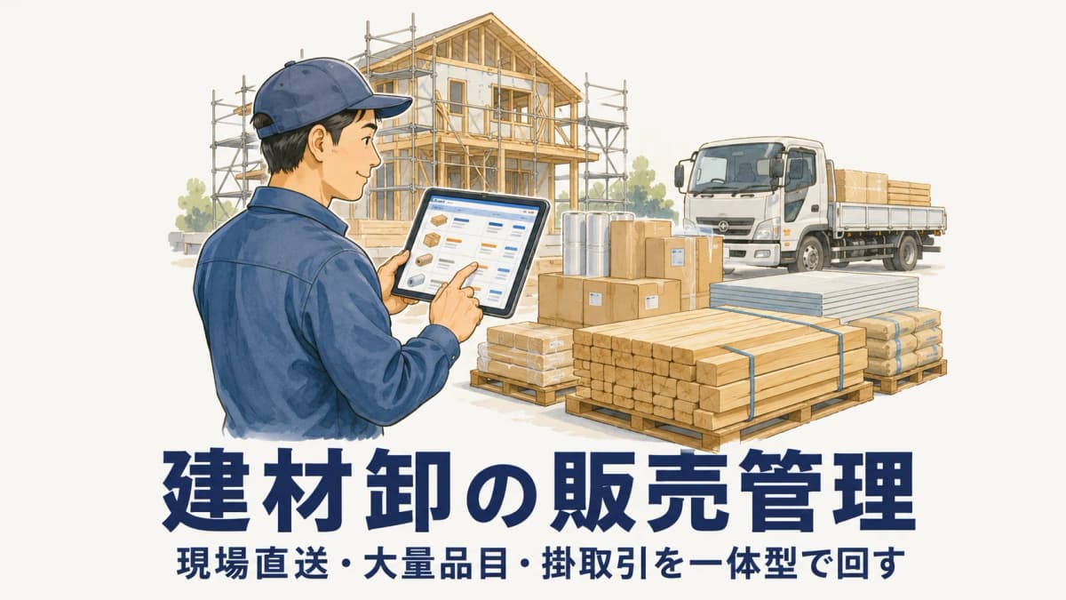 建材・住宅資材卸の販売管理システム|現場直送・大量品目・掛取引を回す選び方