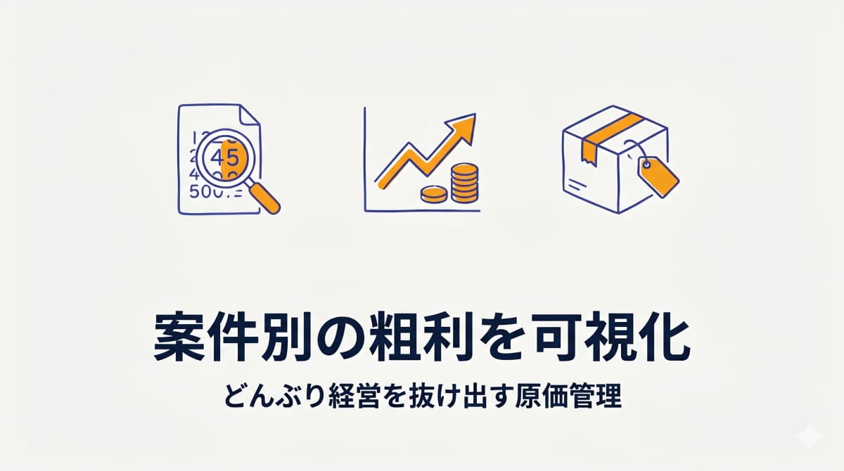 原価管理システムで案件別の粗利を可視化|どんぶり経営を抜け出す方法