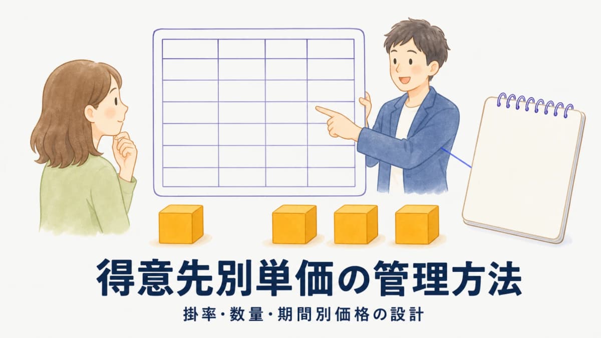 得意先別単価の管理方法|掛率・数量・期間別価格の設計