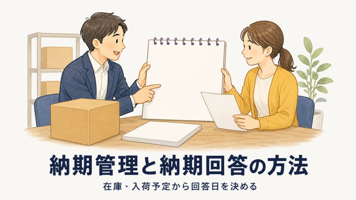 納期管理と納期回答の方法|在庫・入荷予定から回答日を決める