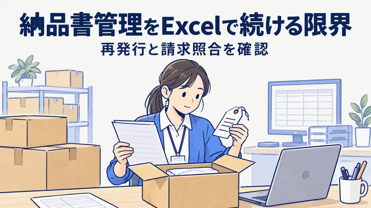 納品書管理をExcelで続ける限界|再発行と請求照合の見直し