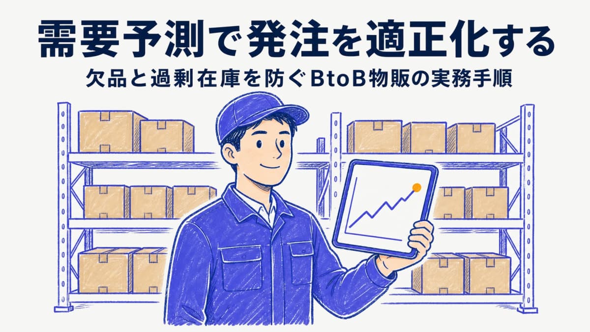 需要予測で発注を適正化し欠品・過剰在庫を防ぐ実務手順|BtoB物販の回し方