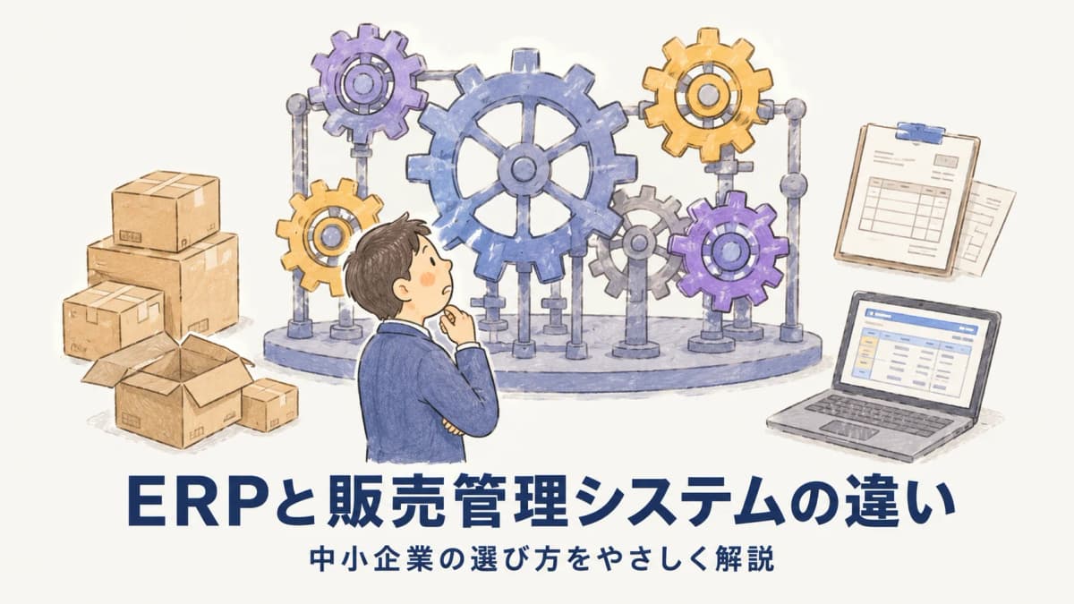 ERPとは?販売管理システムとの違いと中小企業の選び方をやさしく解説