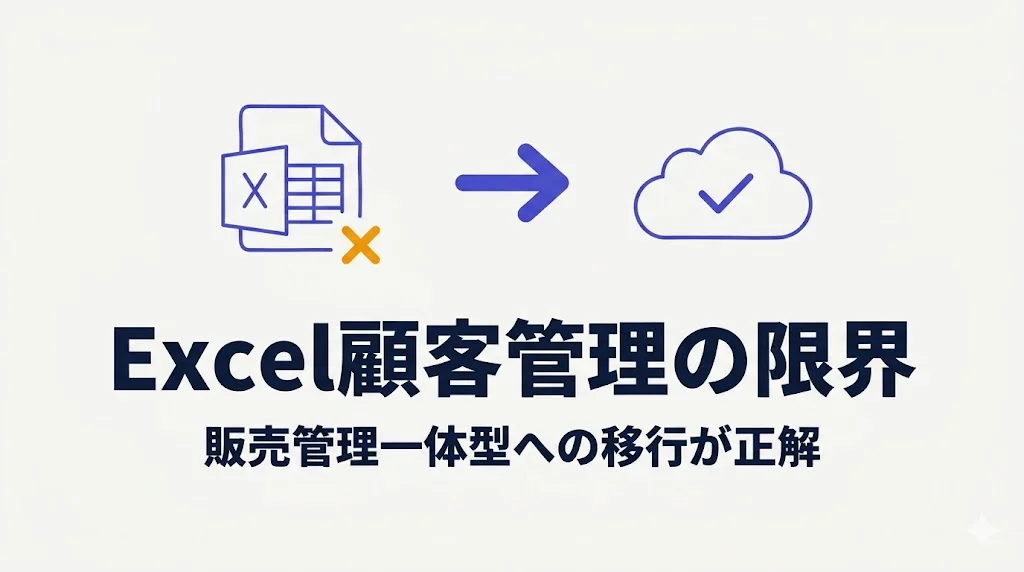 顧客管理をExcelで続ける限界|販売管理一体型への移行が正解な理由