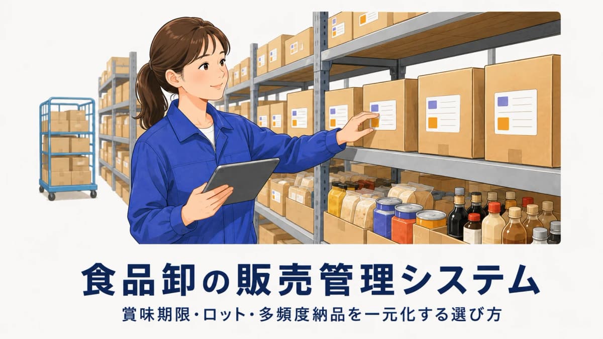食品卸の販売管理システム|賞味期限・ロット・多頻度納品を一元化する選び方