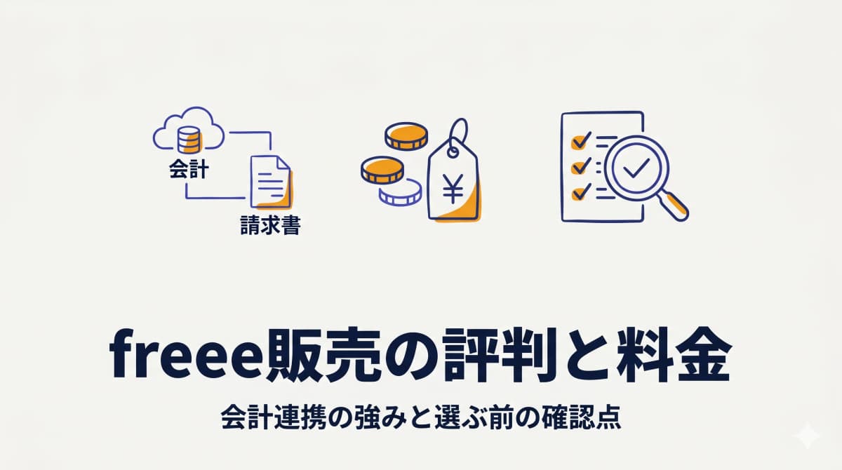 freee販売の評判と料金|会計連携の強みと選ぶ前の確認点【2026年最新】