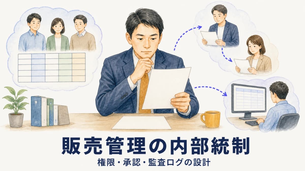 販売管理の内部統制|権限・承認・監査ログの設計