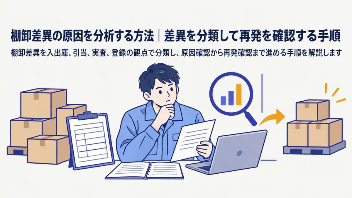 棚卸差異の原因を分析する方法|差異を分類して再発を確認する手順
