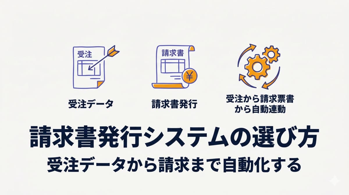 請求書発行システムの選び方|受注データから請求まで自動化する基準