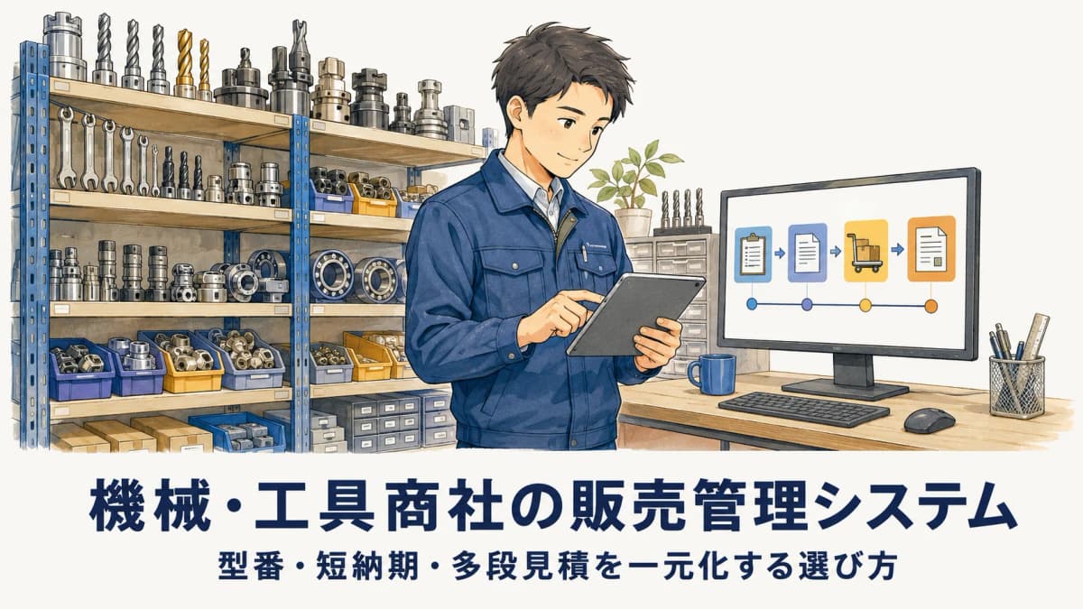 機械・工具商社の販売管理システム|型番・短納期・多段見積を一元化する選び方