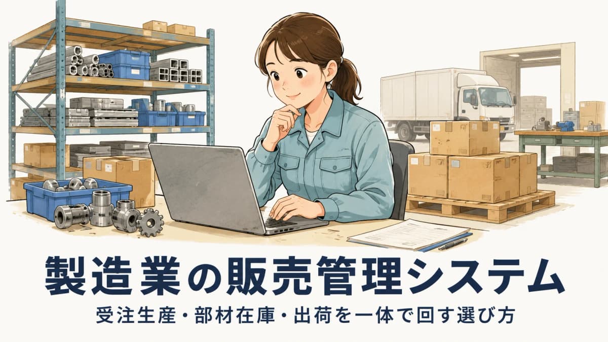 製造業(中小メーカー)の販売管理システム|受注生産・部材在庫・出荷を回す選び方