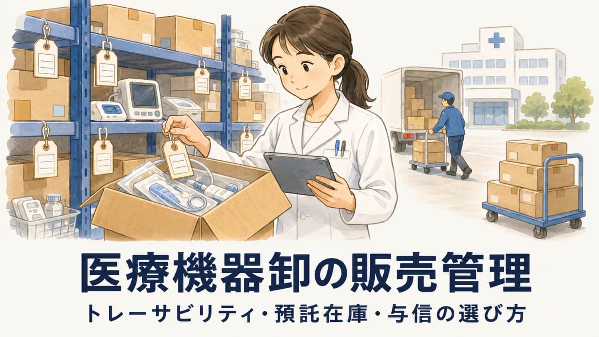医療機器卸の販売管理システム|トレーサビリティ・預託在庫・与信を管理する選び方