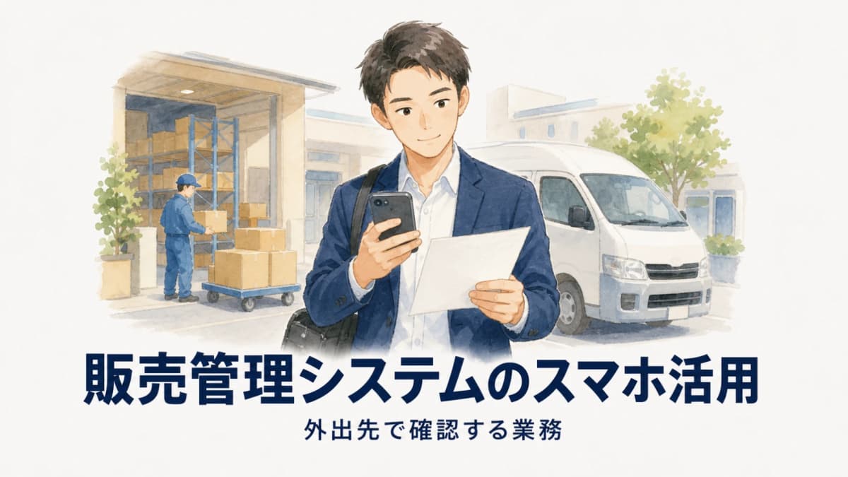 販売管理システムのスマホ活用|外出先で確認する業務