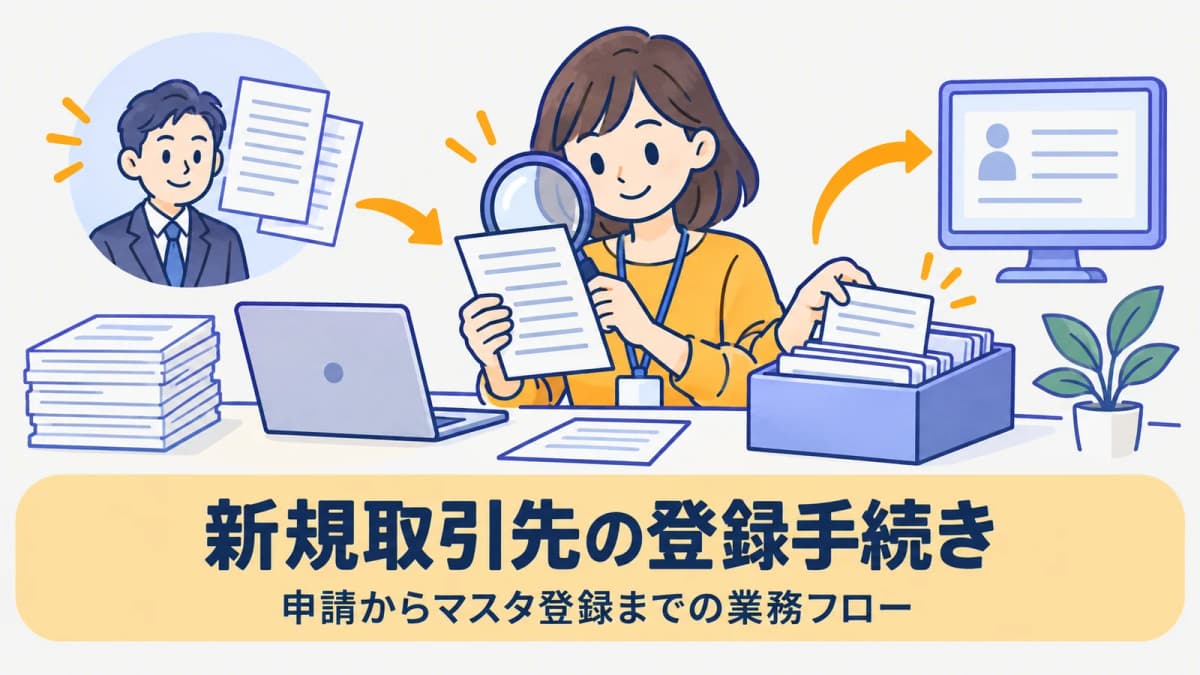 新規取引先の登録手続き|申請からマスタ登録までの業務フロー