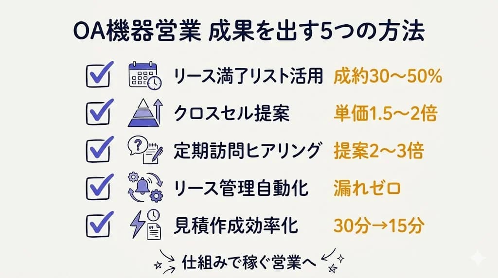 OA機器営業 成果を出す5つの方法