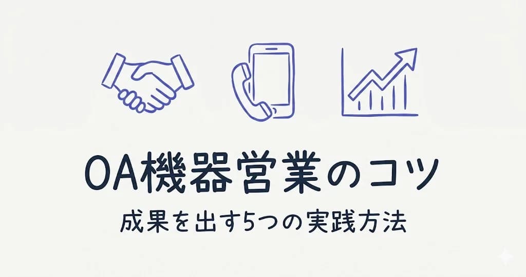 OA機器営業のコツ|成果を出す販売代理店が実践する5つの方法