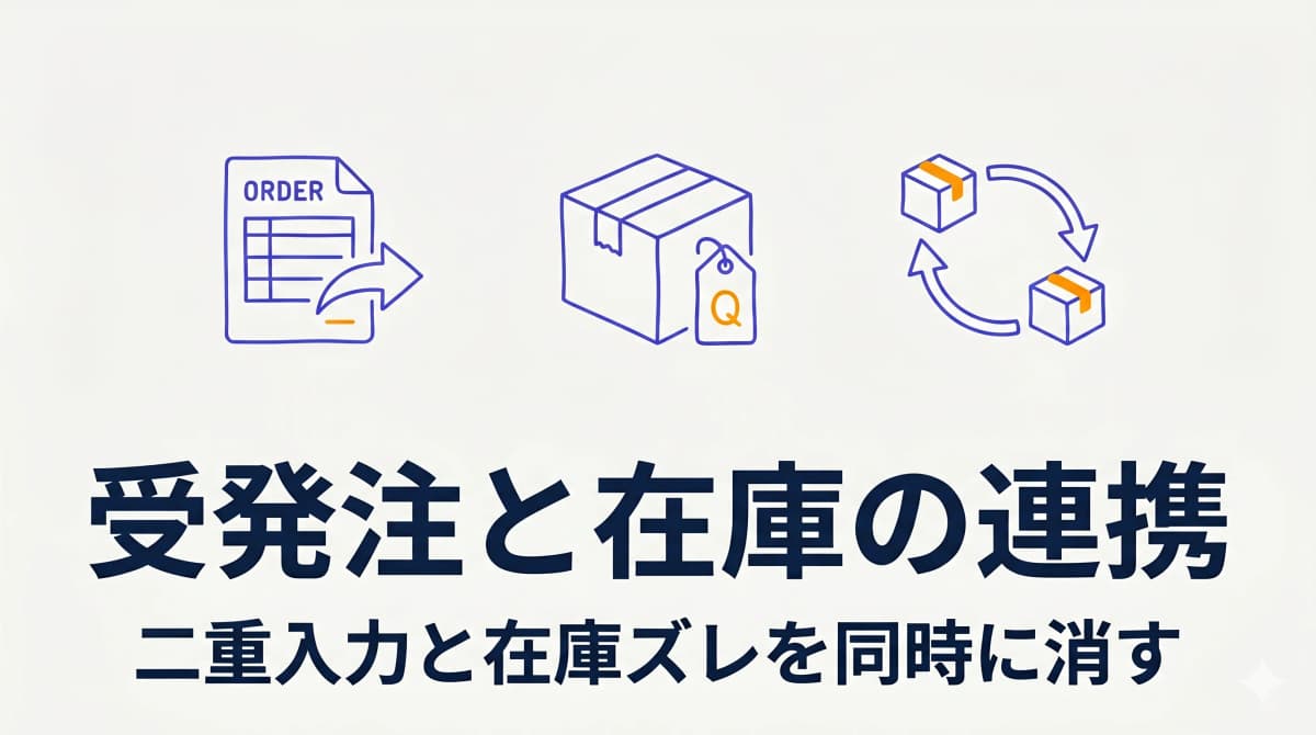 受発注と在庫を連携させる|二重入力と在庫ズレを同時に消す一元管理