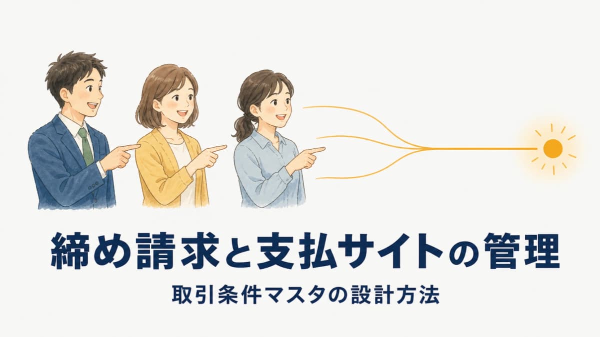 締め請求と支払サイトの管理|取引条件マスタの設計方法