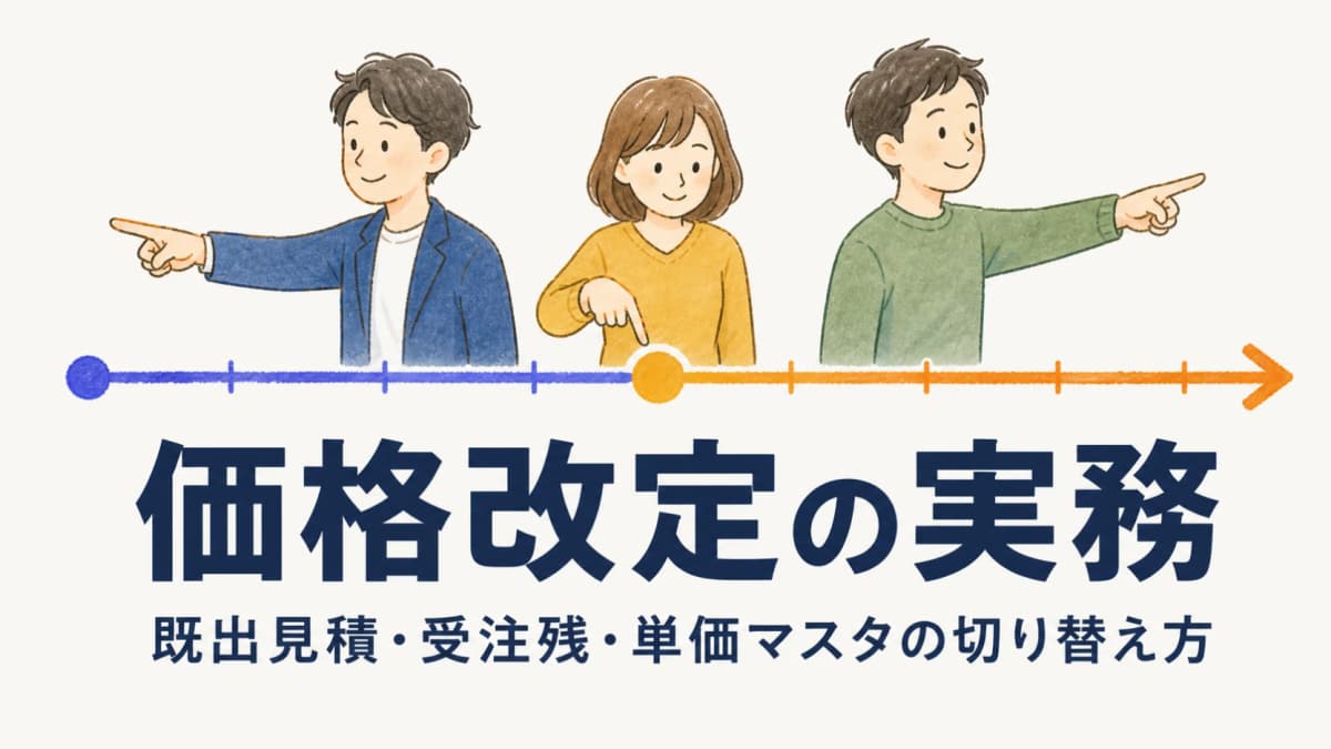 価格改定の実務|既出見積・受注残・単価マスタの切り替え方