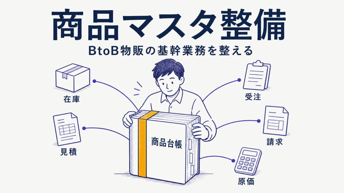 商品マスタ管理・整備の方法|BtoB物販の基幹業務を整える手順