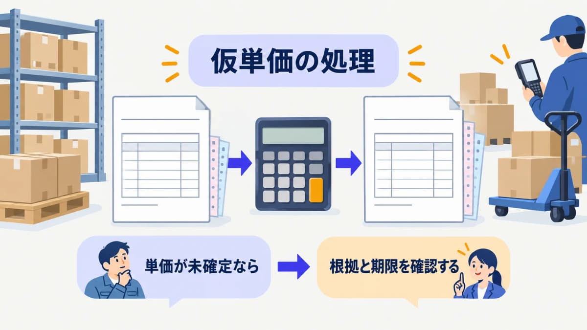 仮単価の処理方法|単価未決の受注・出荷・請求をつなぐ手順