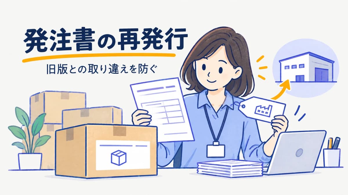 発注書を再発行するときの管理方法|再送と変更を混同しない