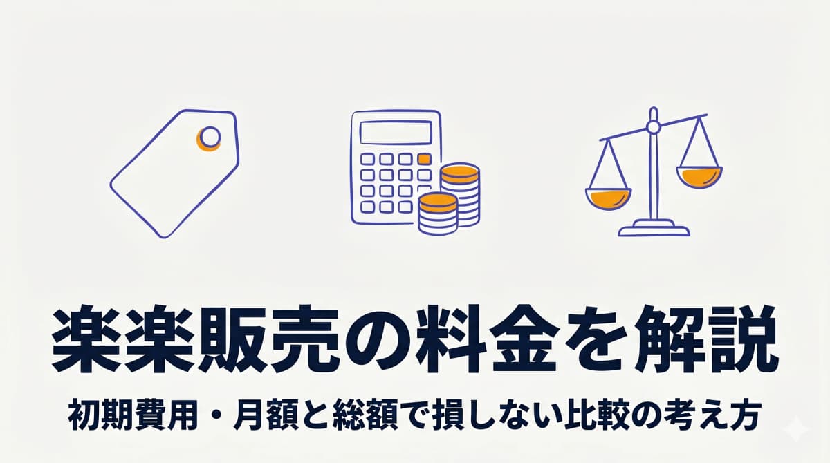 楽楽販売の料金を解説|初期費用・月額と総額で安く収める比較の考え方
