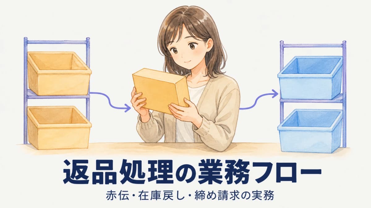 返品処理の業務フロー|赤伝・在庫戻し・締め請求の実務