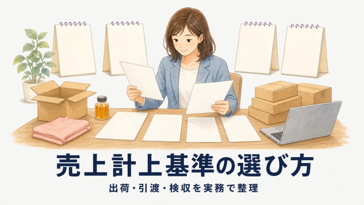 売上計上基準の選び方|出荷・引渡・検収を実務で整理