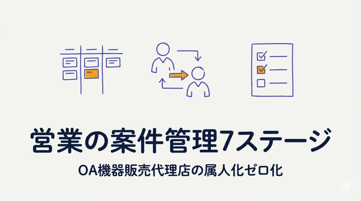 営業の案件管理7ステージ|BtoB物販の属人化をゼロにする具体策