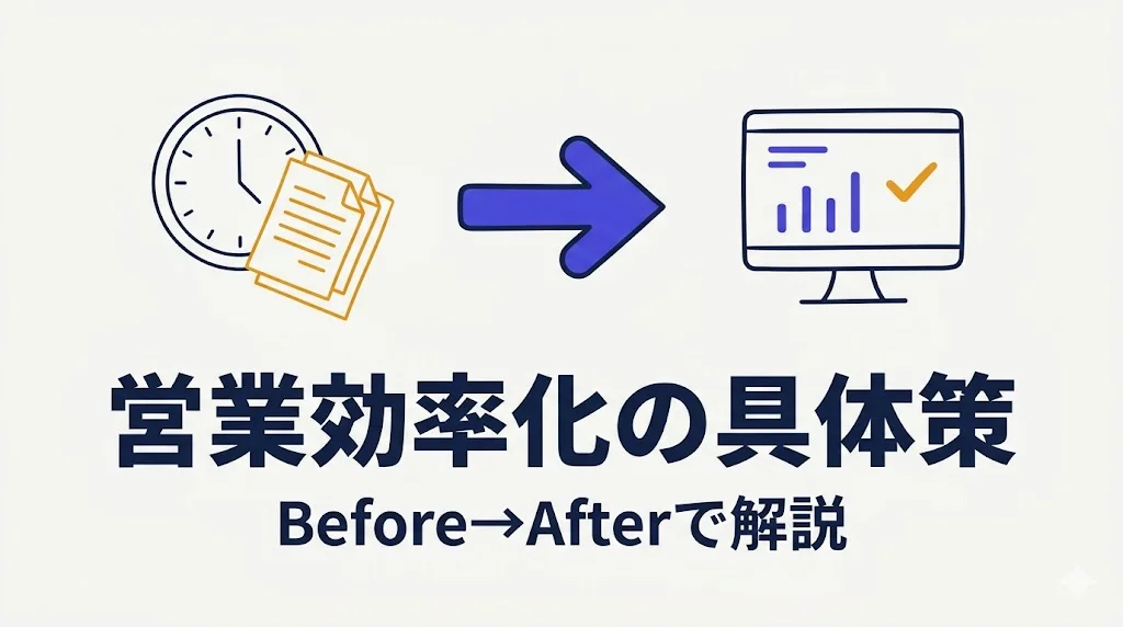 営業効率化の具体策|BtoB物販企業のBefore→Afterで解説