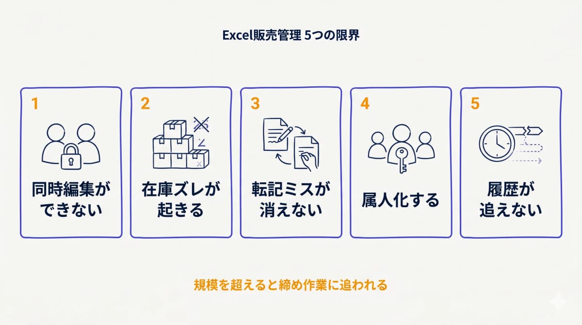 販売管理をExcelで続ける5つの限界