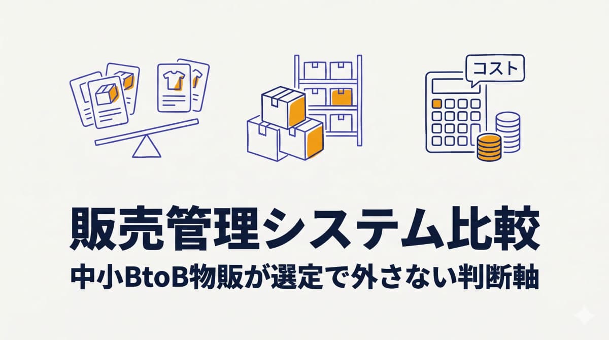 販売管理システム比較|中小BtoBが楽楽・弥生・freee・奉行から選ぶ軸【2026年最新】