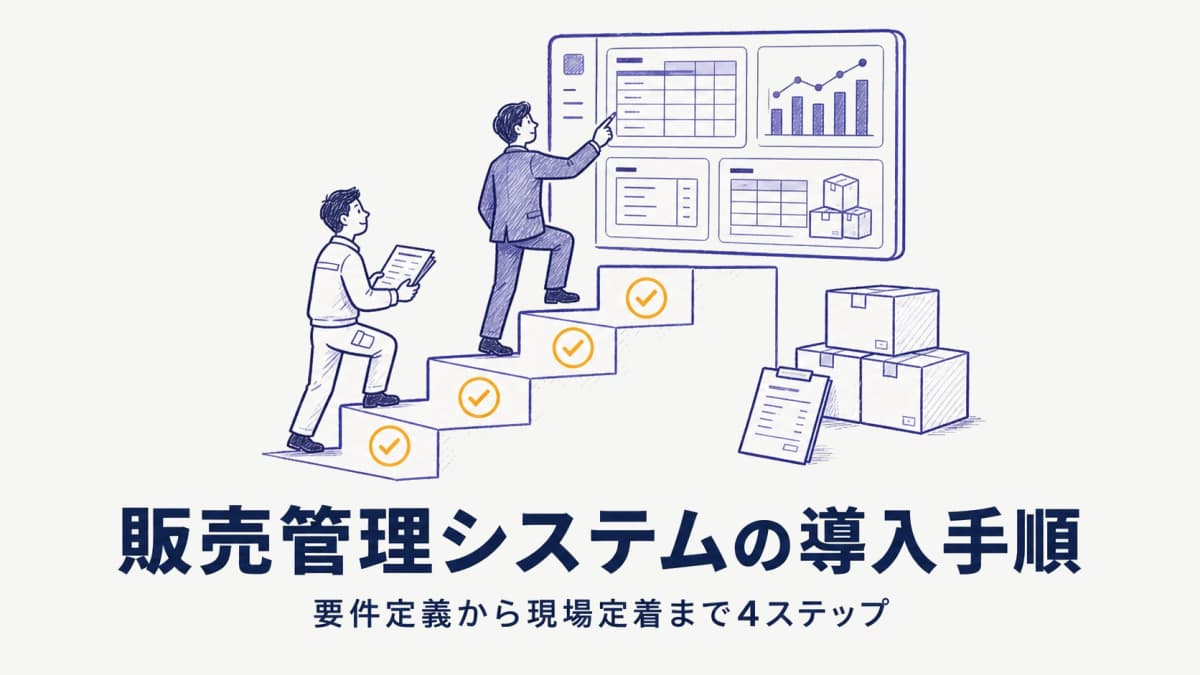 販売管理システムの導入手順と進め方|要件定義から現場定着まで4ステップ