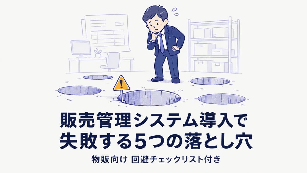 販売管理システム導入で失敗する5つの落とし穴と回避チェックリスト【物販向け】