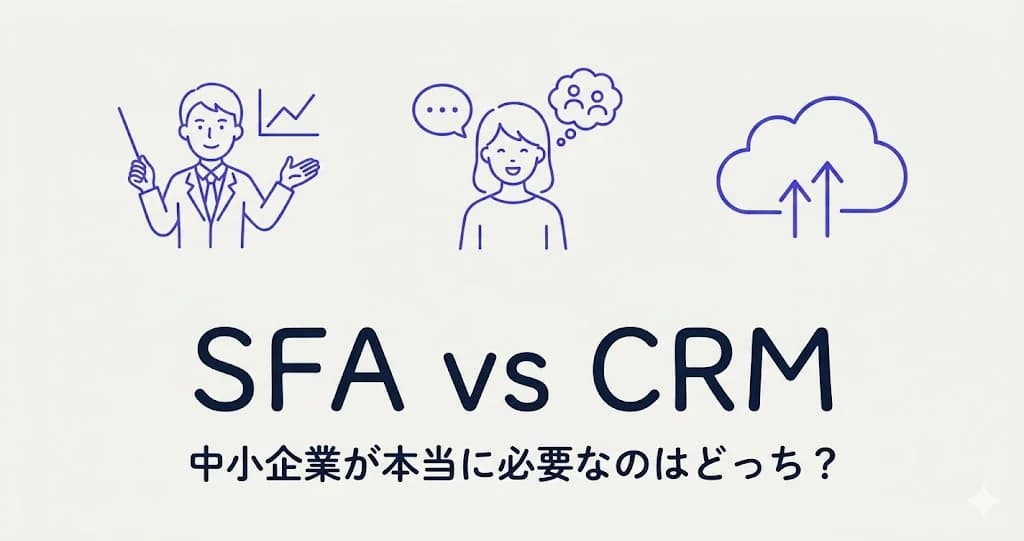 SFAとCRMの違いをわかりやすく解説|中小企業が本当に必要なのはどっち?