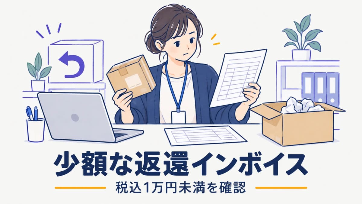 少額な返還インボイスとは?税込1万円未満の値引き・返品の確認手順