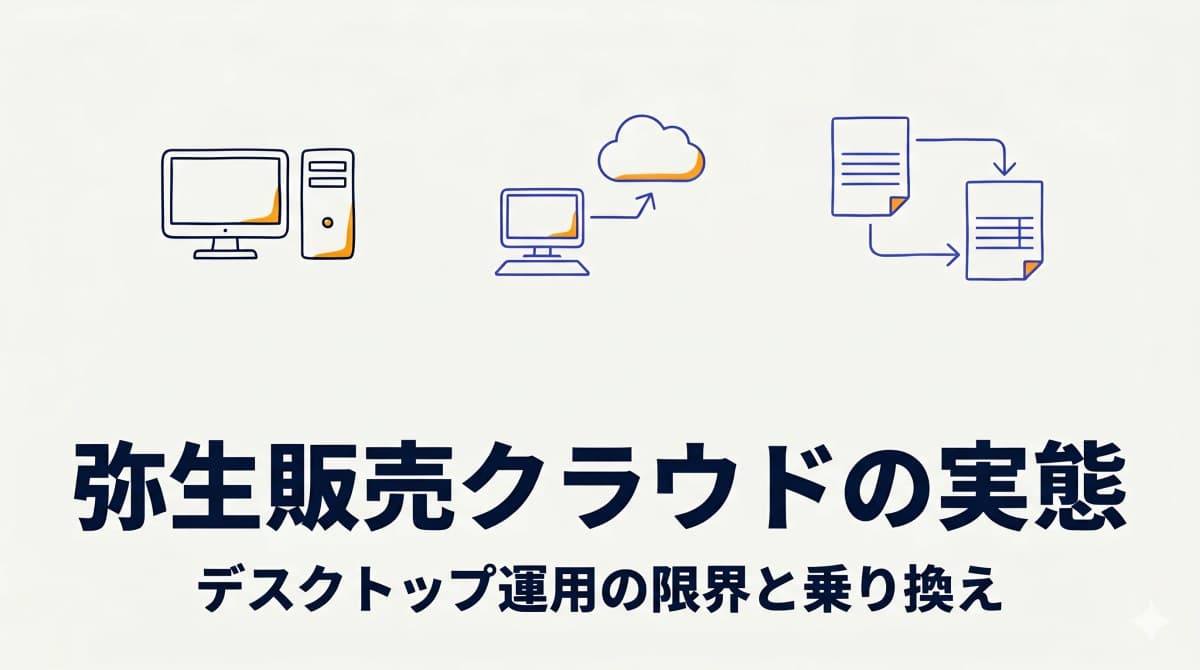 「弥生販売 クラウド」の実態と乗り換え|デスクトップ運用の限界とは